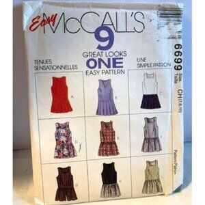 McCalls Children Dress Pattern 6699 Size 7 8 10 Uncut 1990s Sewing Fun